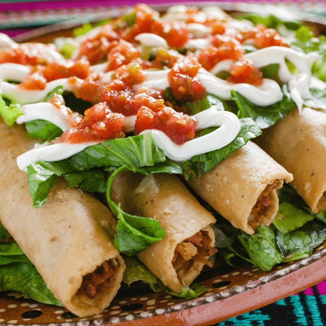 Chicken flautas.