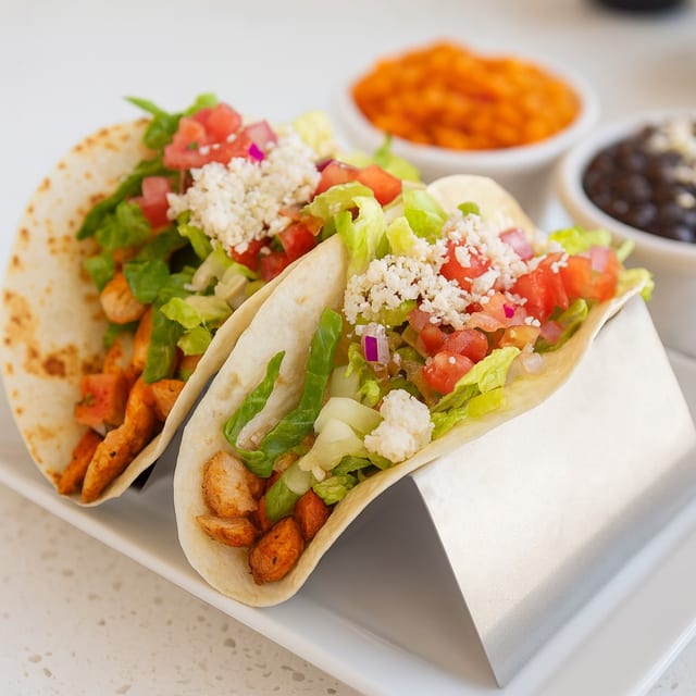 Chicken taco plate.