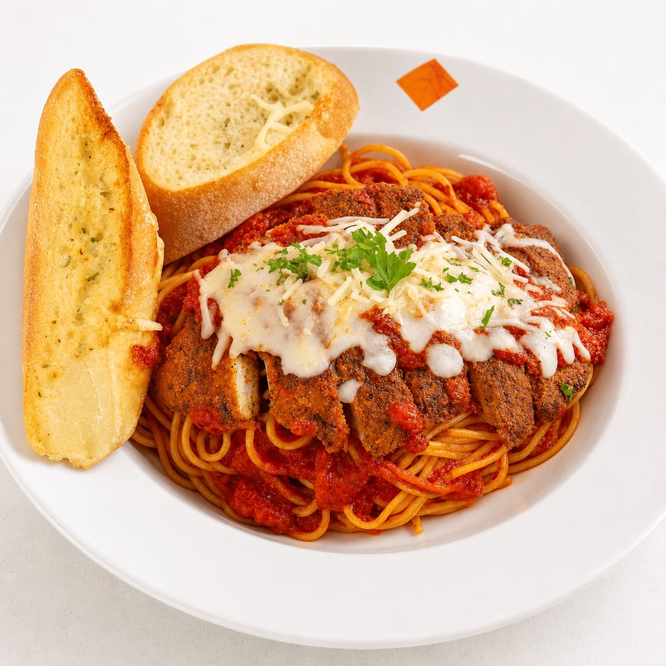 Chicken parmigiana pasta.