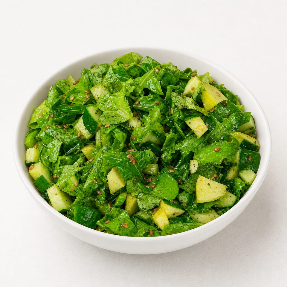 Organic mixed green side salad.