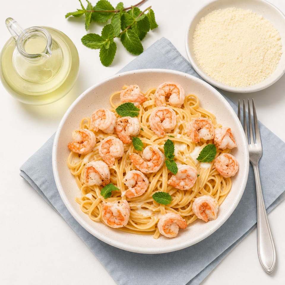 Shrimp pasta.
