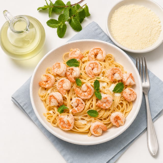 Shrimp pasta.