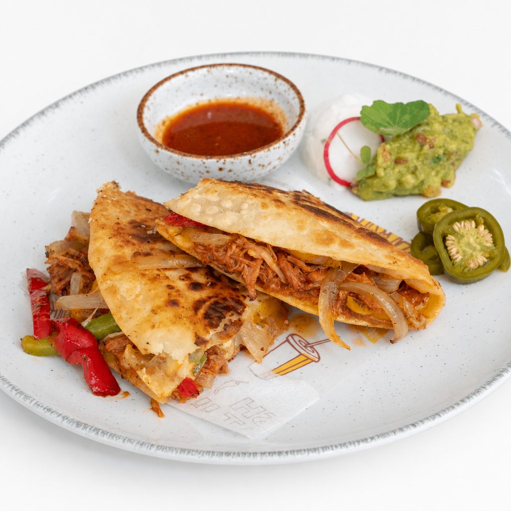 Hot stone quesadilla.