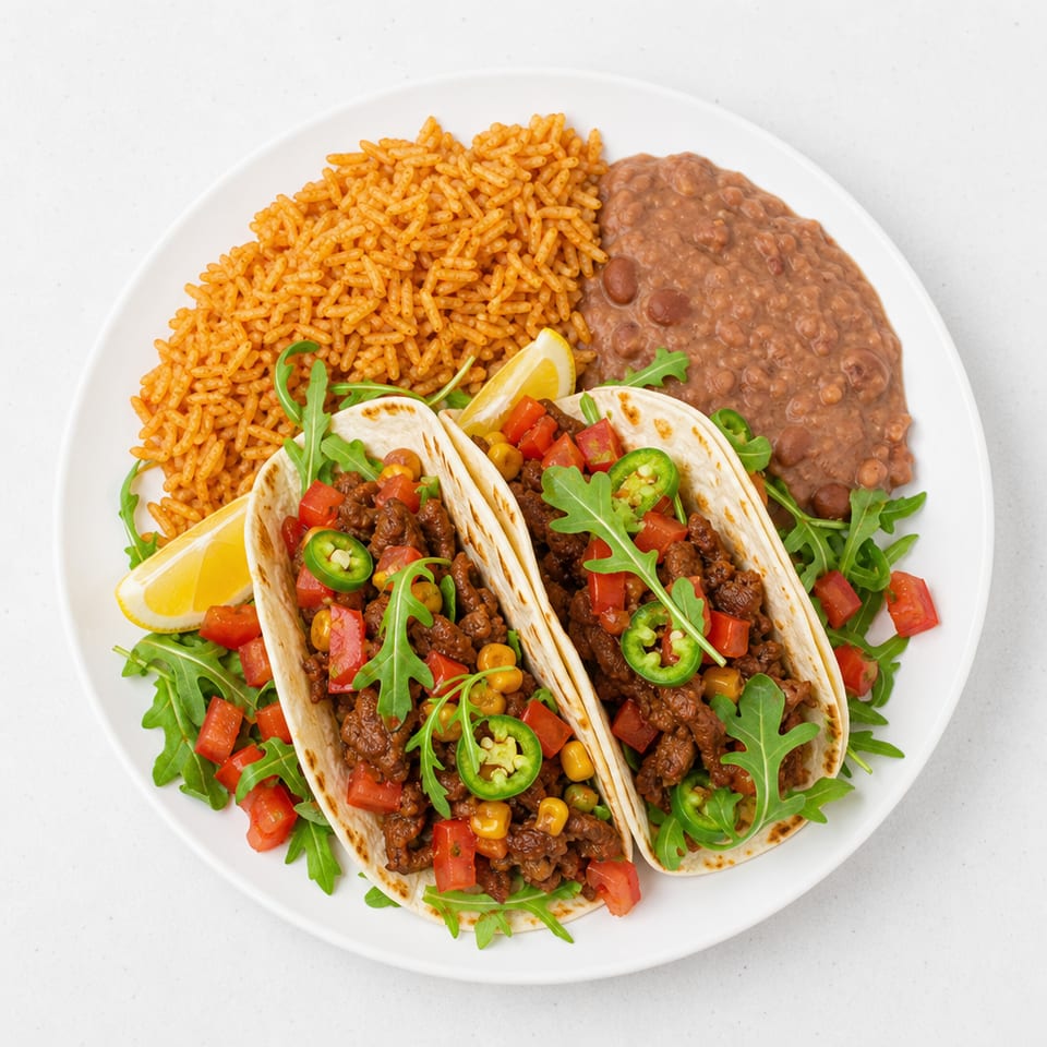 Steak taco plate.
