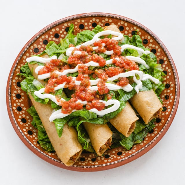 Chicken flautas.
