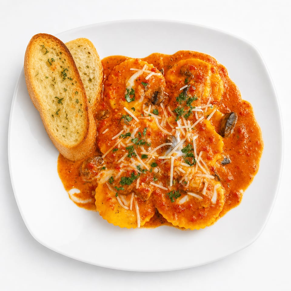 Jumbo cheese ravioli pasta.