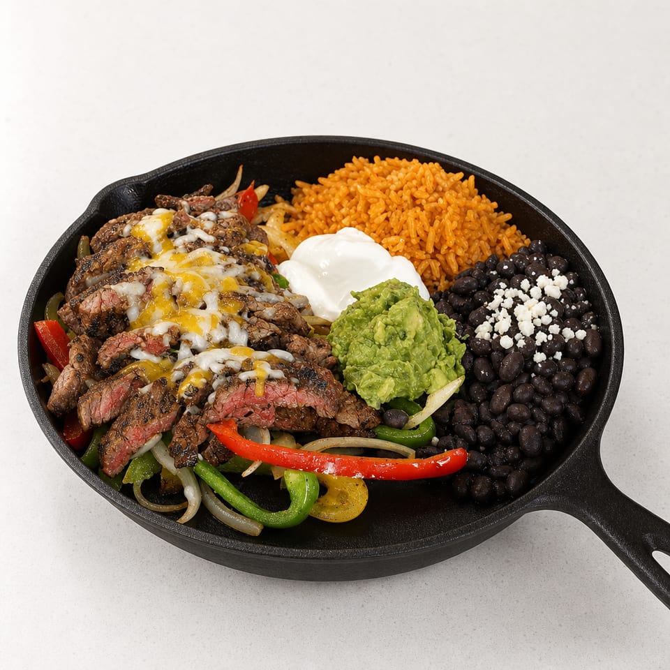 Steak fajitas.