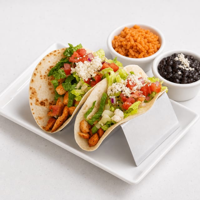 Chicken taco plate.