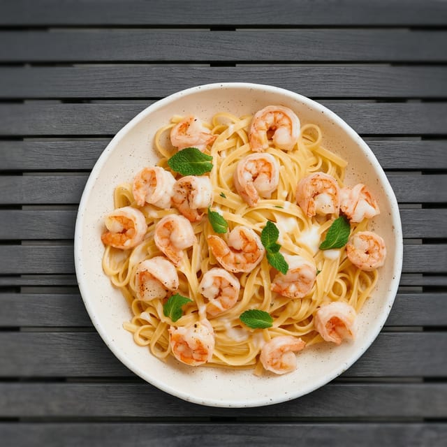 Shrimp pasta.