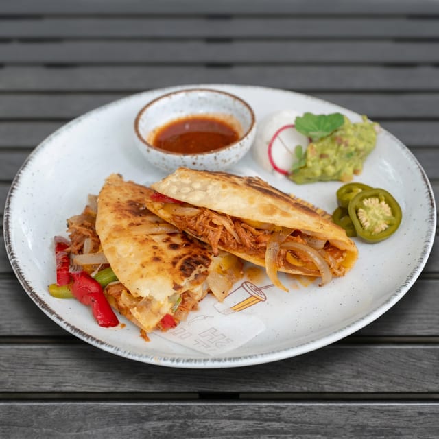 Hot stone quesadilla.