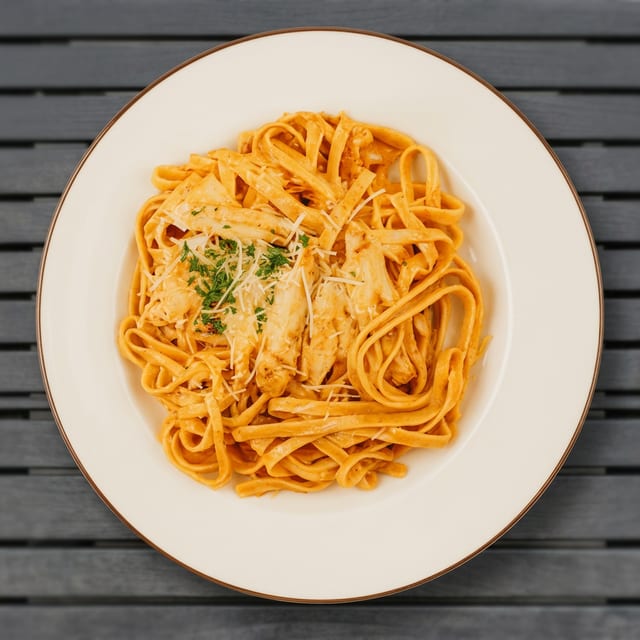 Cajun shrimp pasta.