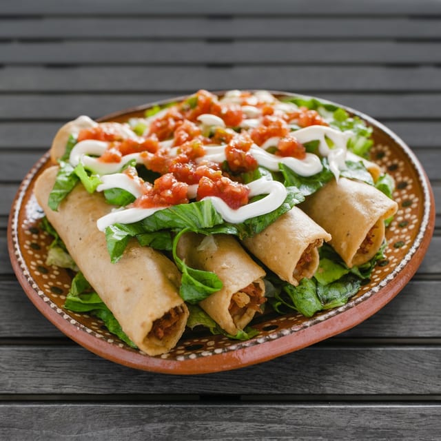 Chicken flautas.