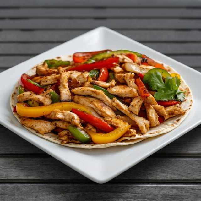 Chicken fajitas.