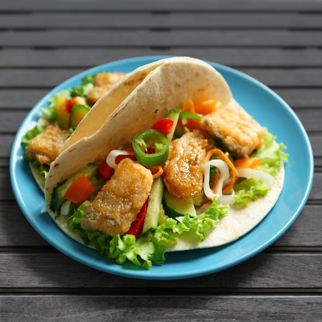 Grilled fish taco plate.