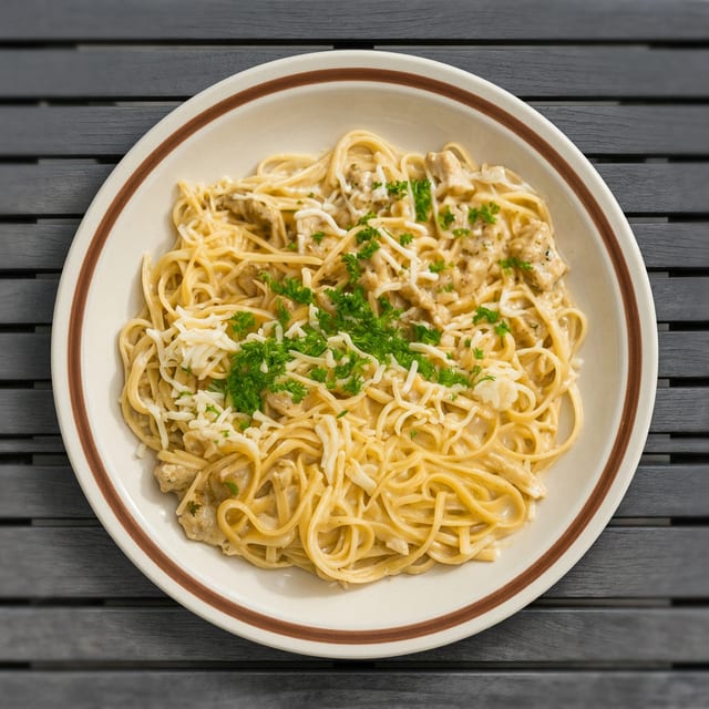 Fettuccine alfredo.