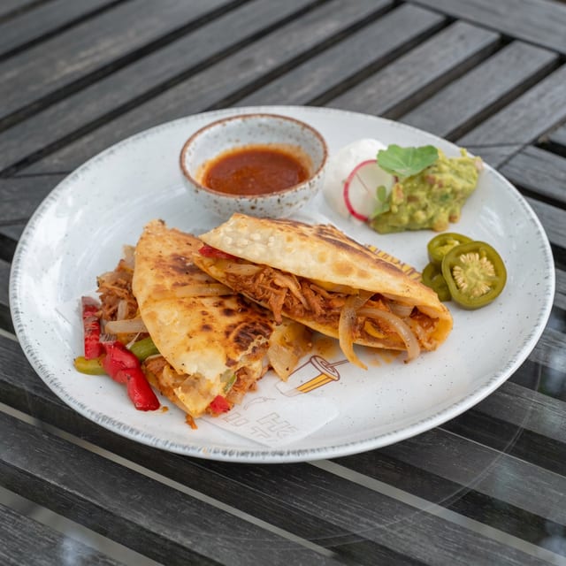 Chicken quesadilla.