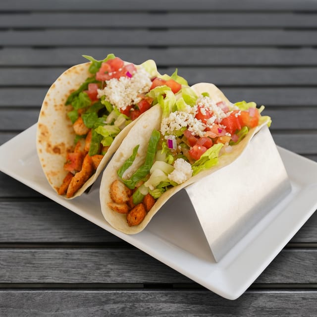 Grilled chicken taco plate.