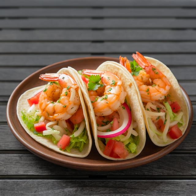 Shrimp taco plate.