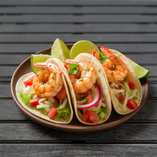 Shrimp taco plate.