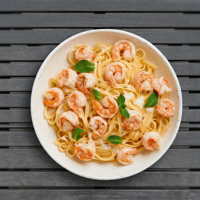 Shrimp pasta.